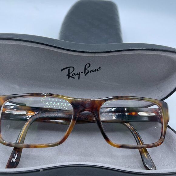 RAY-BAN tortoise brown rectangular cat eye frames RX eyeglasses RB 5122 2291 - Picture 2 of 16